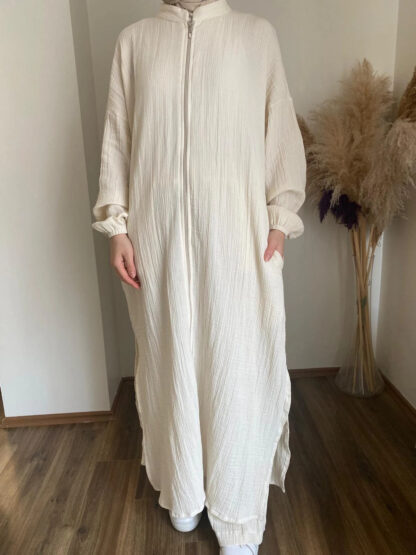 NIL - Abaya Set in Naturel – Bild 2