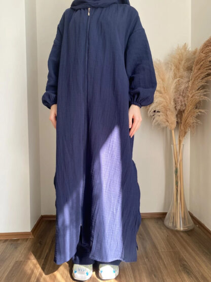 NIL Abaya-Set in Nachtblau – Bild 2
